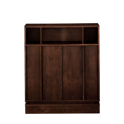 Fluted Sideboard Buffet Cabinet With 2 Doors And Adjustable Shelf, Storage Cabinet For Entryway