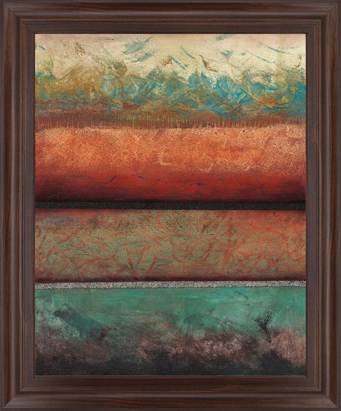 Terracotta Ember - 28" x 34" Framed Wall Art - Light Brown