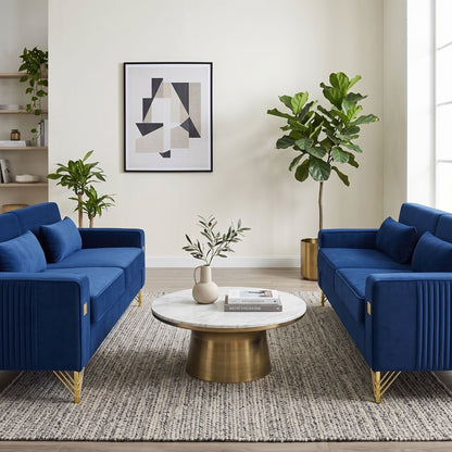 2 Pieces Sofa Sofa Set With Removable Cushions For Home Apartment