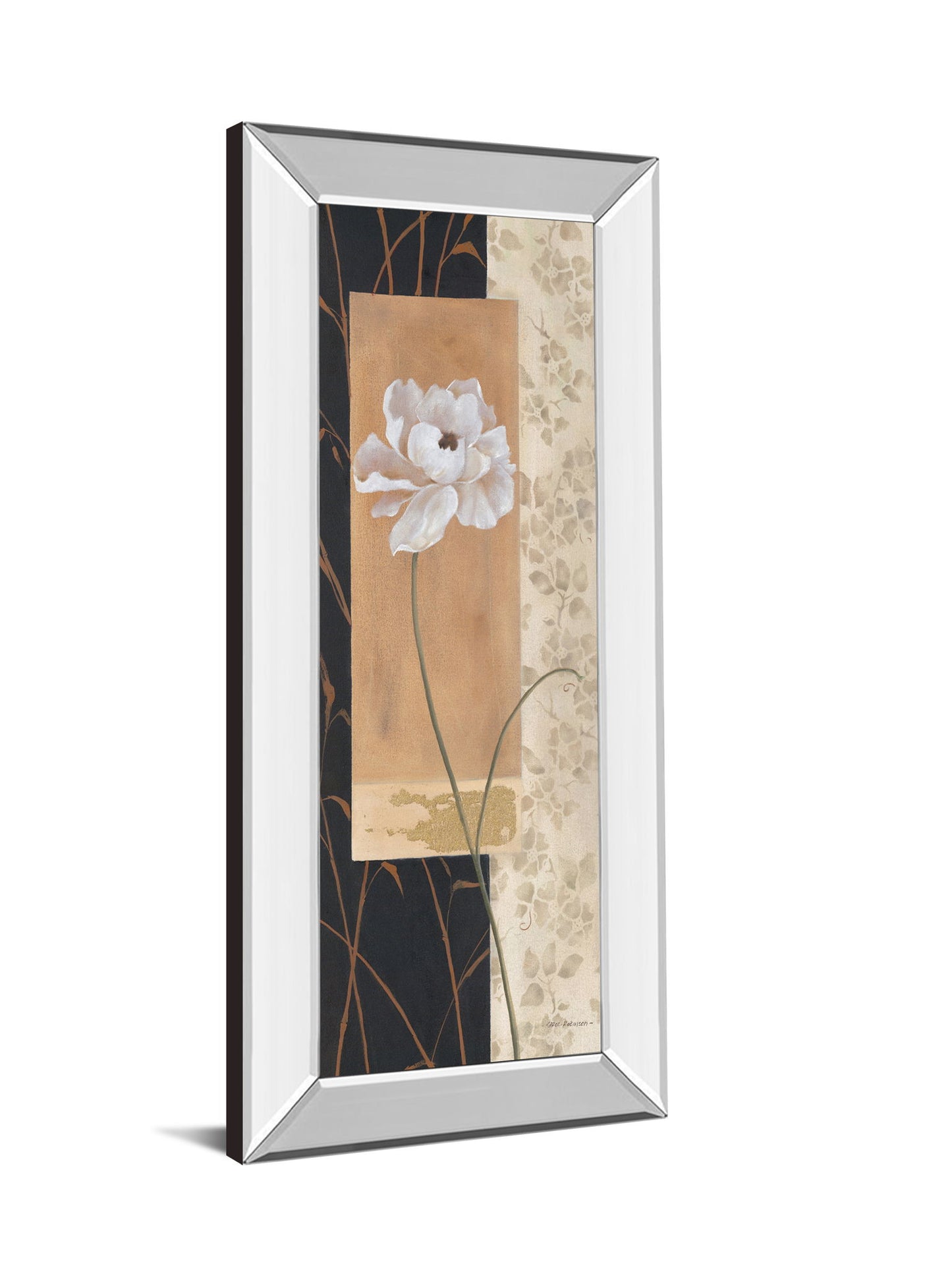 & I By Carol Robinson - Mirror Framed Print Wall Art - Beige