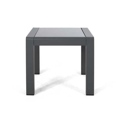 Cape Coral - Contemporary Side Table With Frosted Glass Top