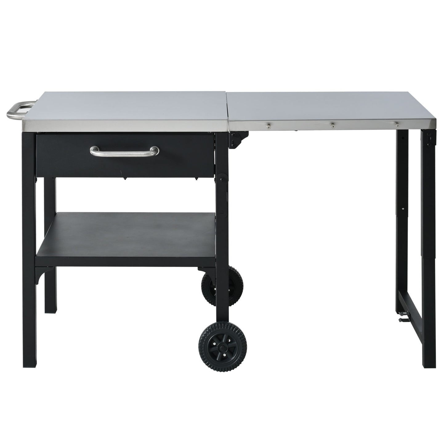 Foldable Outdoor Kitchen Cart With Storage For Patio