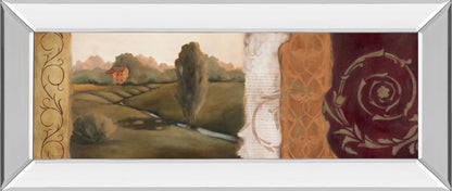Tuscan Scene II - Mirror Framed Print Wall Art - Light Brown