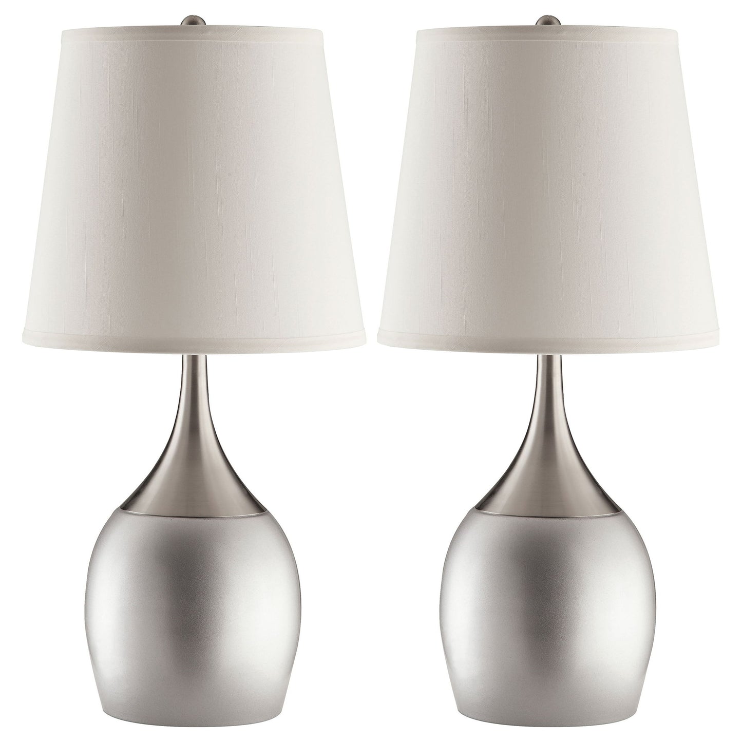Droplet Empire - Shade Urn Table Lamp (Set of 2) - Silver