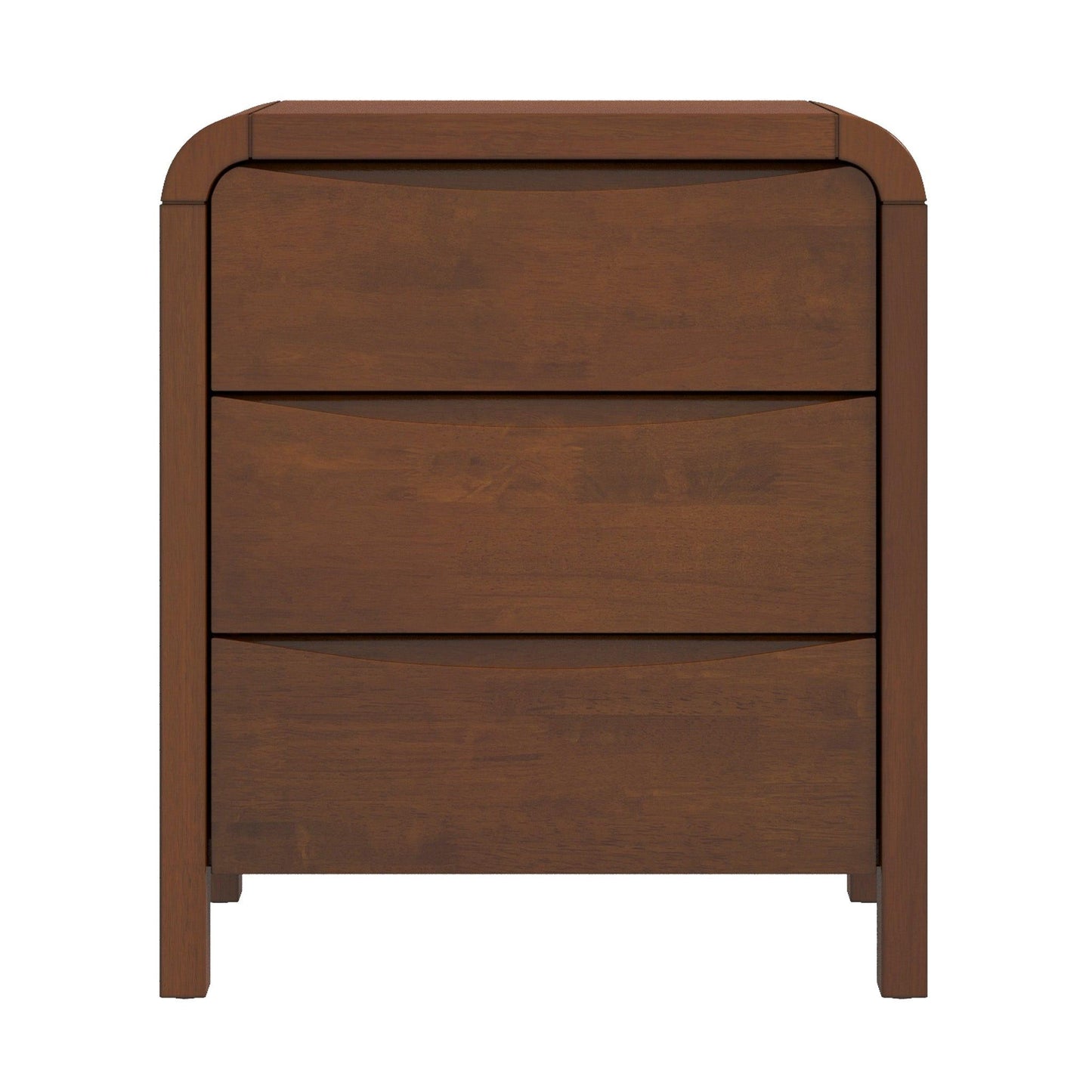 Lionel - Nightstand 3 Drawer Bed Side Table - Brown