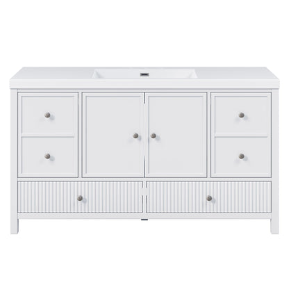 Bathroom Vanity With Separate Sink, Soft Close Doors And 4 Drawers