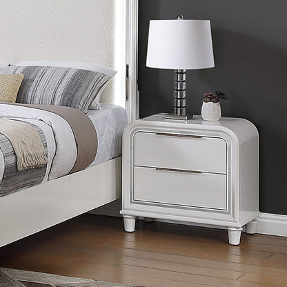Nightstand With 2 Drawers Bedside Table - White