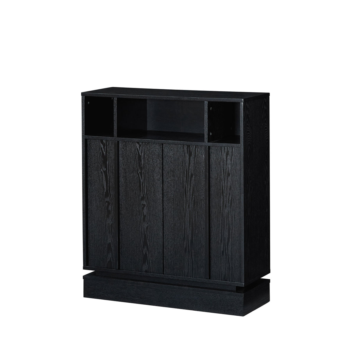 Fluted Sideboard Buffet Cabinet With 2 Doors And Adjustable Shelf, Storage Cabinet For Entryway