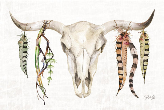 Small - Tribal Skull II By Marla Rae - Beige