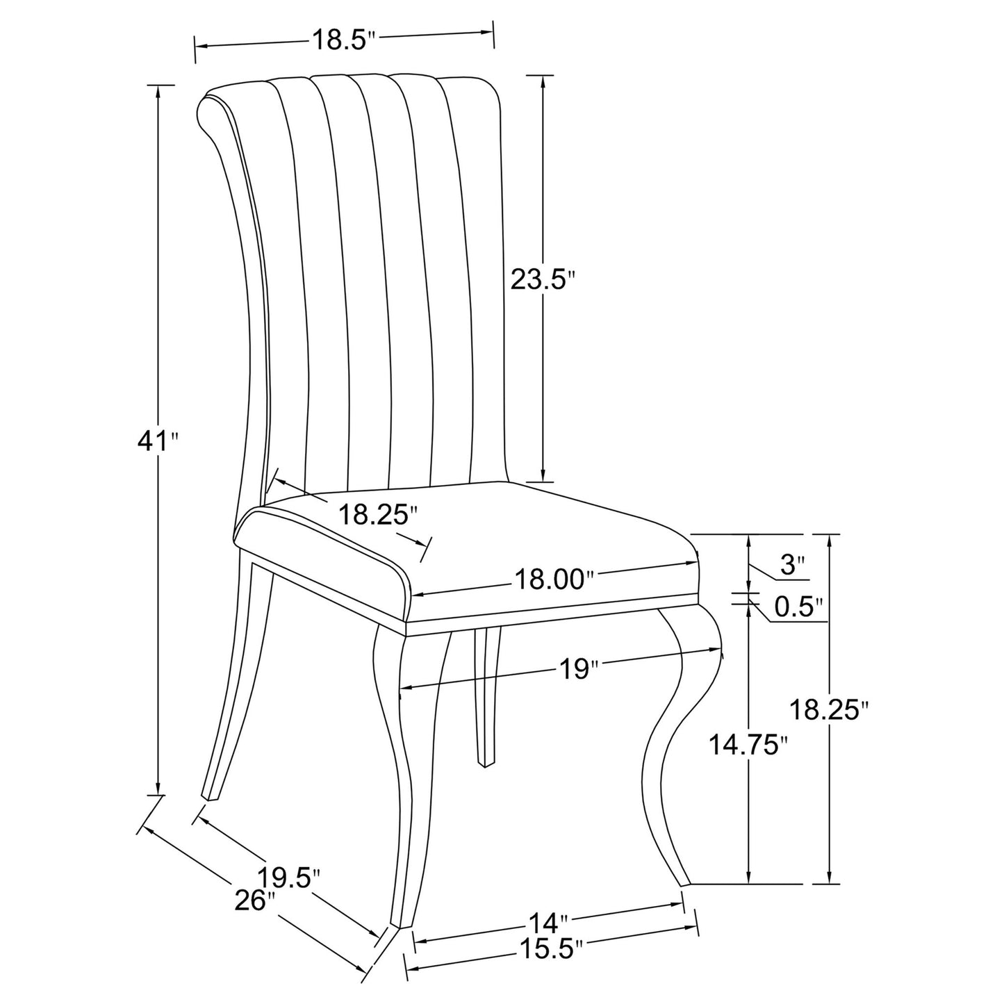 Elegant Upholstered Side Chairs (Set of 4)