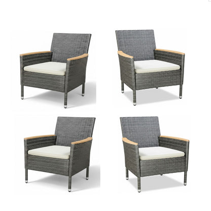 4 Piece All-Weather Patio Dining Chair Set