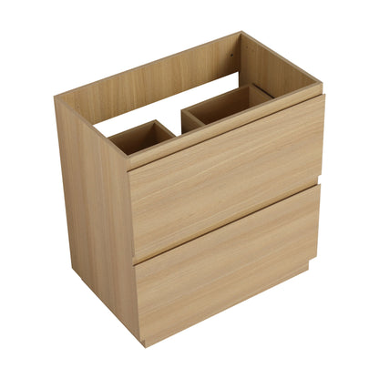 Modern Freestanding Bathroom Vanity Cabinet With Double Drawer