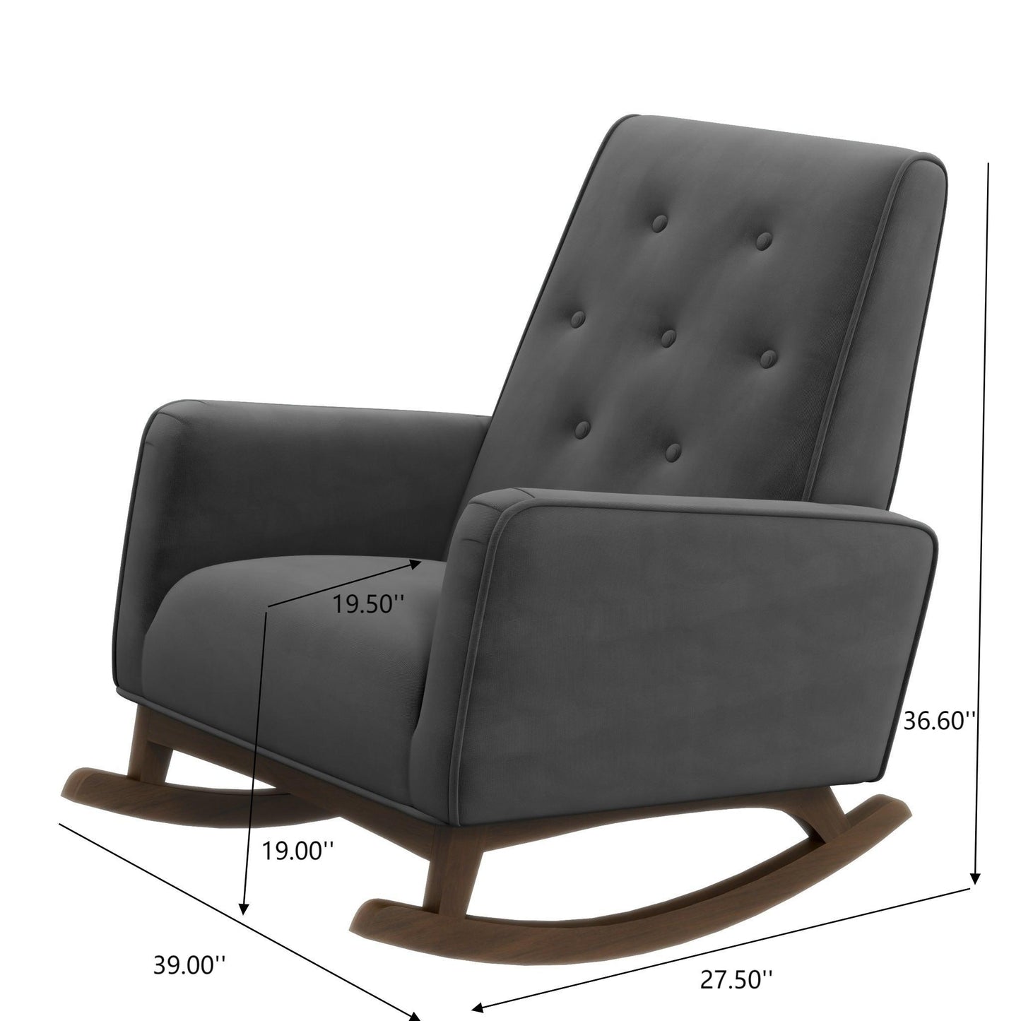 Demetrius - Mid-Century Modern Rocking Chair