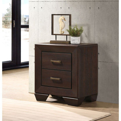 Copper - 2 Drawer Rectangular Nightstand