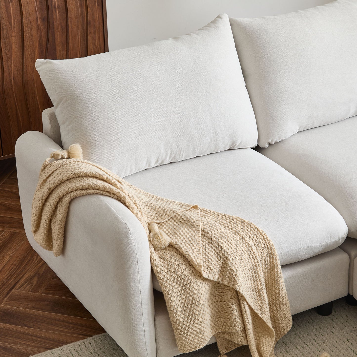 Oversize Modular Free Combination Sectional Sofa Couch With Ottoman For Living Room