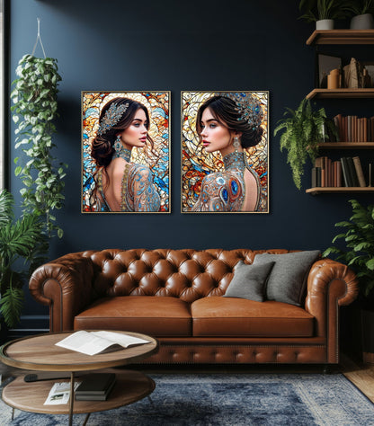 Jeweled Reverie II Gloss Canvas In Frame - Black / Gold