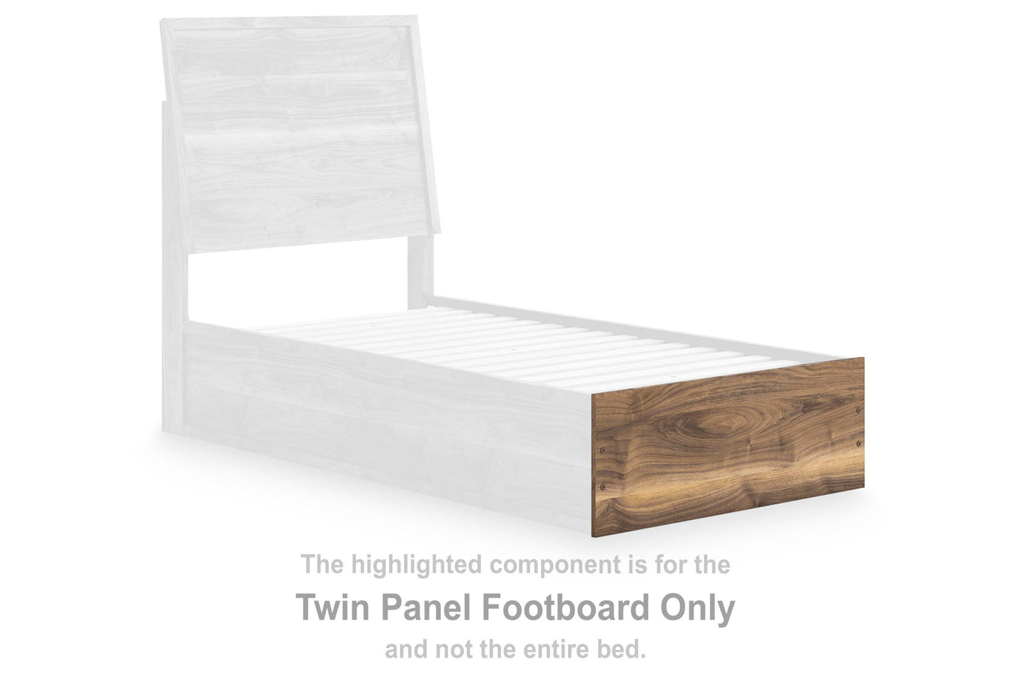 Chirason - Twin Panel Footboard - Brown