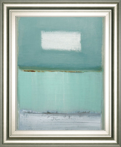 Azure 1 By Caroline - Framed Print Wall Art - Light Blue