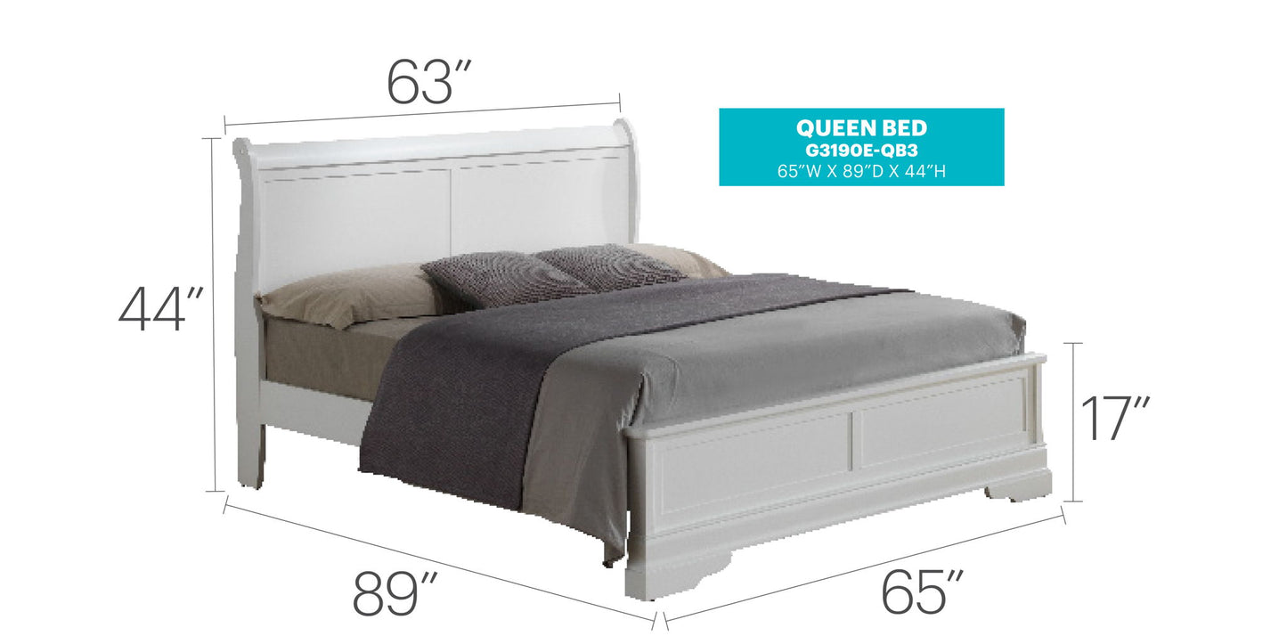 Sleigh Bed With Low Footboard