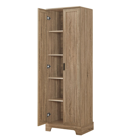 Storage Cabinet With Adjustable Shelves, 2 Doors, Rectangle Design For Bathroom