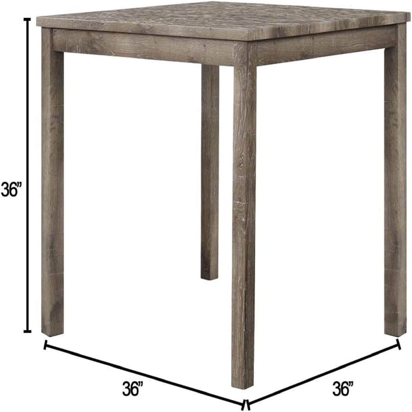 Transitional Counter Dining Set With 4 Tufted Stools