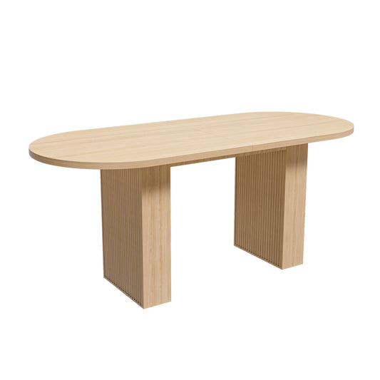 Modern Farmhouse Oval Dining Table With Slim Base