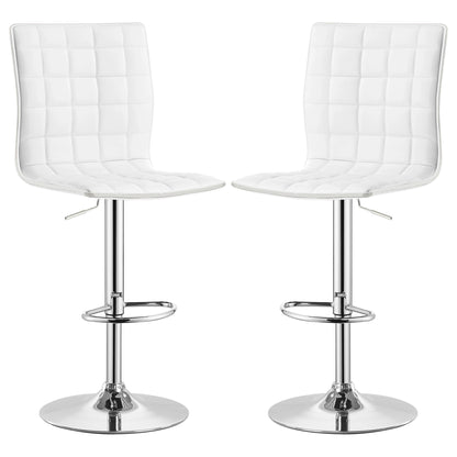 Ashbury - Upholstered Adjustable Bar Stool (Set of 2) - White