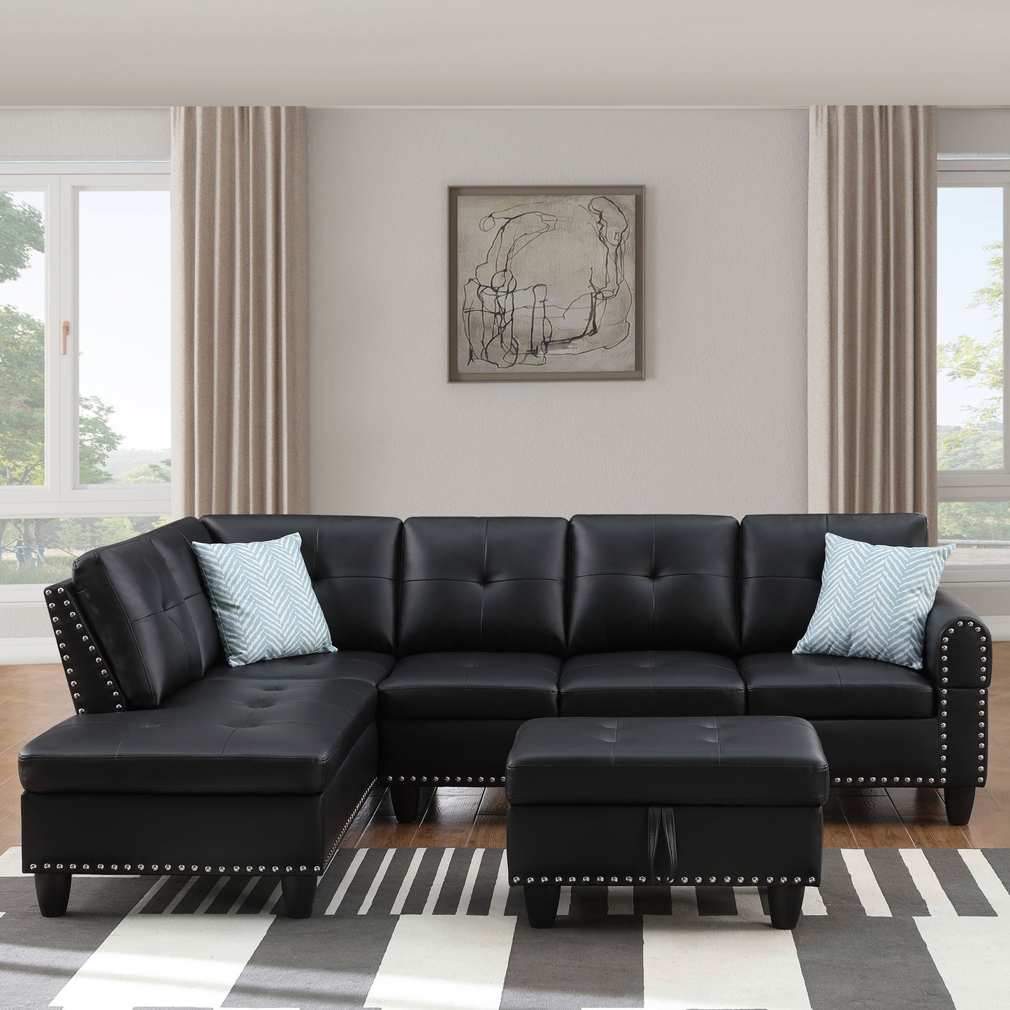 Irine - Sectional Sofa With Ottoman