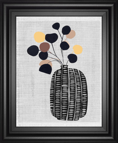 22x26 Decorated Vase with Plant III By Melissa Wang - Gray