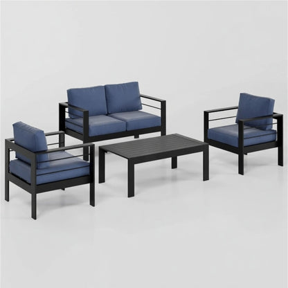 Outdoor Patio Set, All-Weather With Thick Cushions