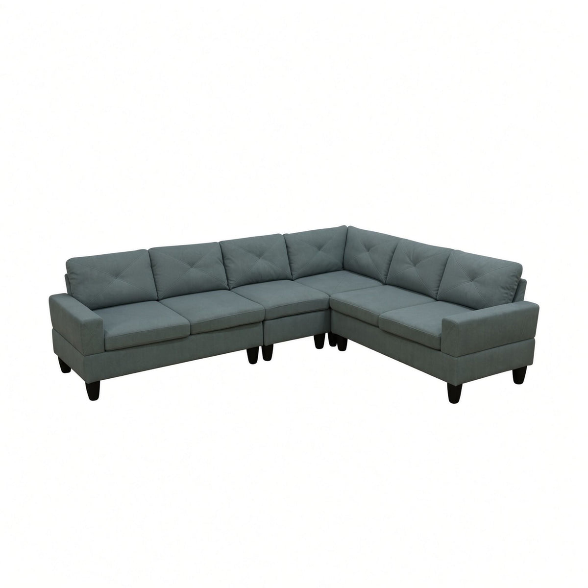 Modular L - Shaped Sectional Sofa 6 Seater 4 Piece Couch With Chaise