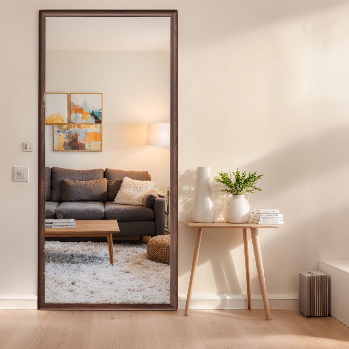 Full-Body Floor Mirror With Frame