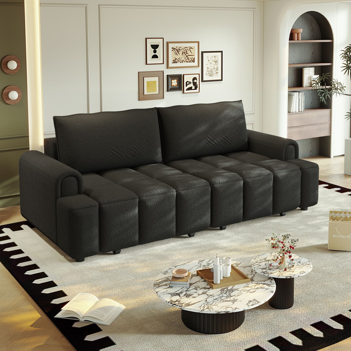 4 Seater Modern Couch With Seats Storage