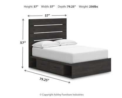 Hollivern - Panel Bed With Storage