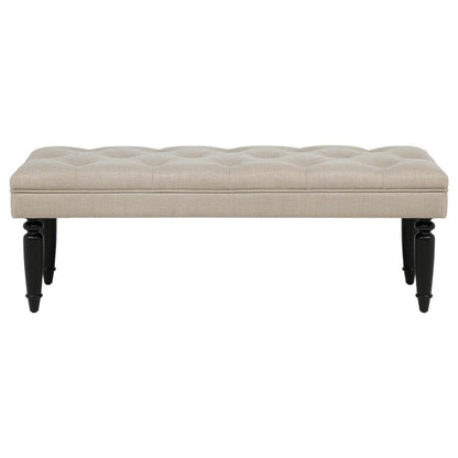 Marsha - 52" Upholstered Entryway Accent Bench - Latte