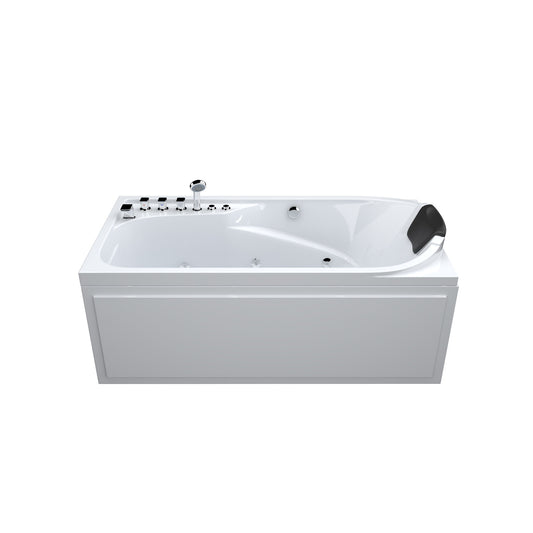 Xavier - Single Corner Massage Bathtub - Milk White
