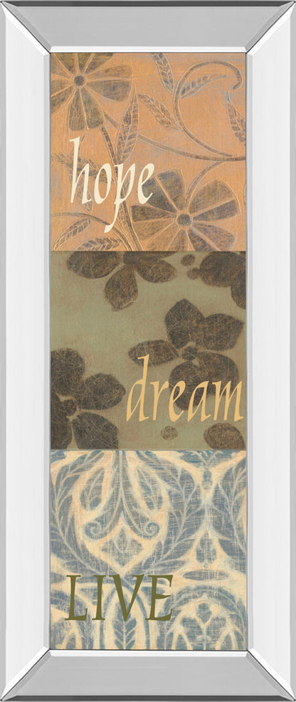 Uplift I By Vision Studio - Mirror Framed Print Wall Art - Light Brown