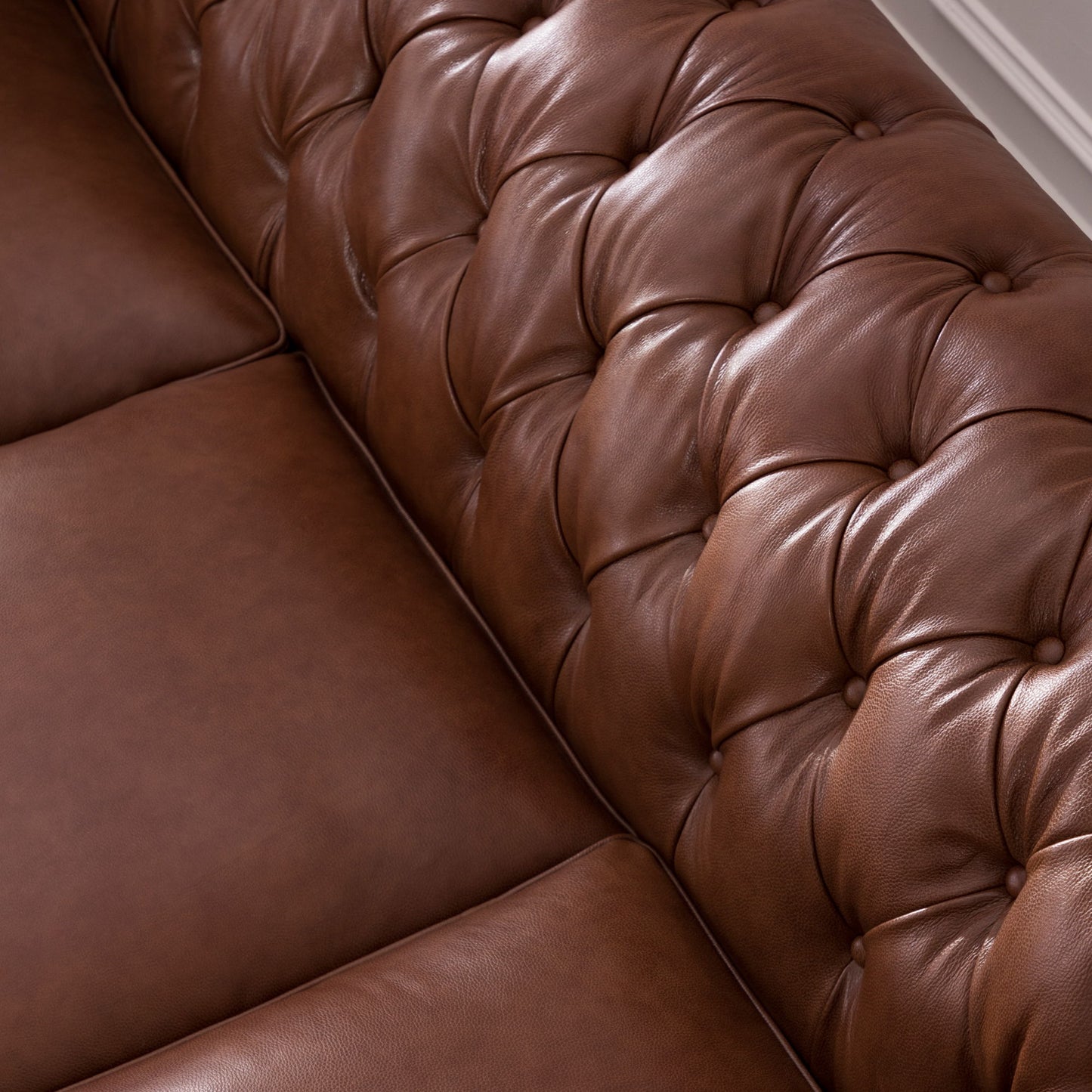 Traditional Tufted Chesterfield Nailhead Sofa
