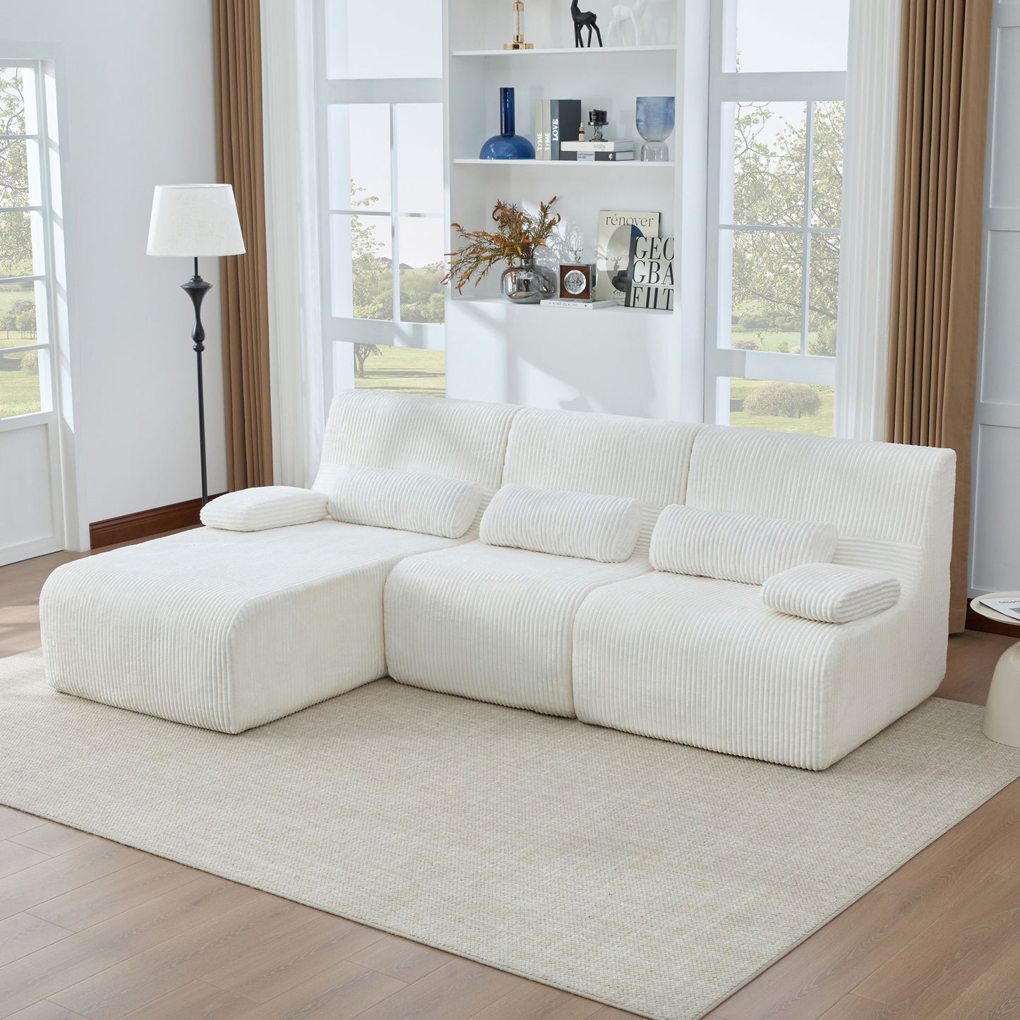 Oversized Sectional Sofa, Living Room Seating With Modular Design