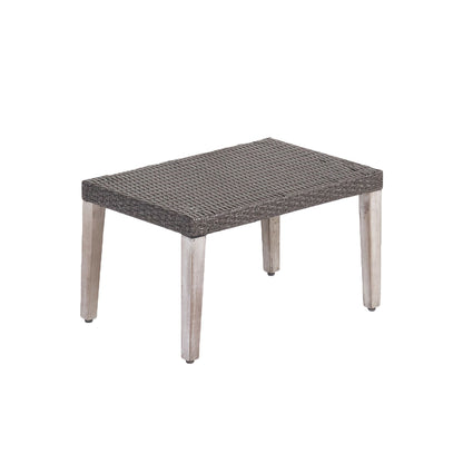 Savannah - Outdoor Wicker And Ottoman - Gray