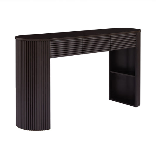 Retro Console Table With Storage, 3 Drawers