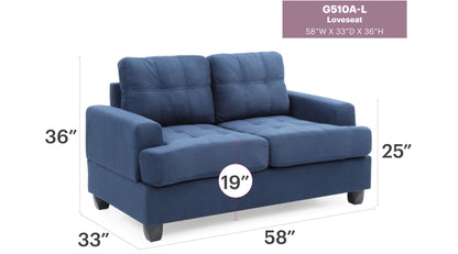Stylish Transitional Loveseat For Two