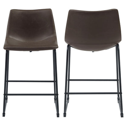 Armless Counter Height Stools (Set of 2) - Brown