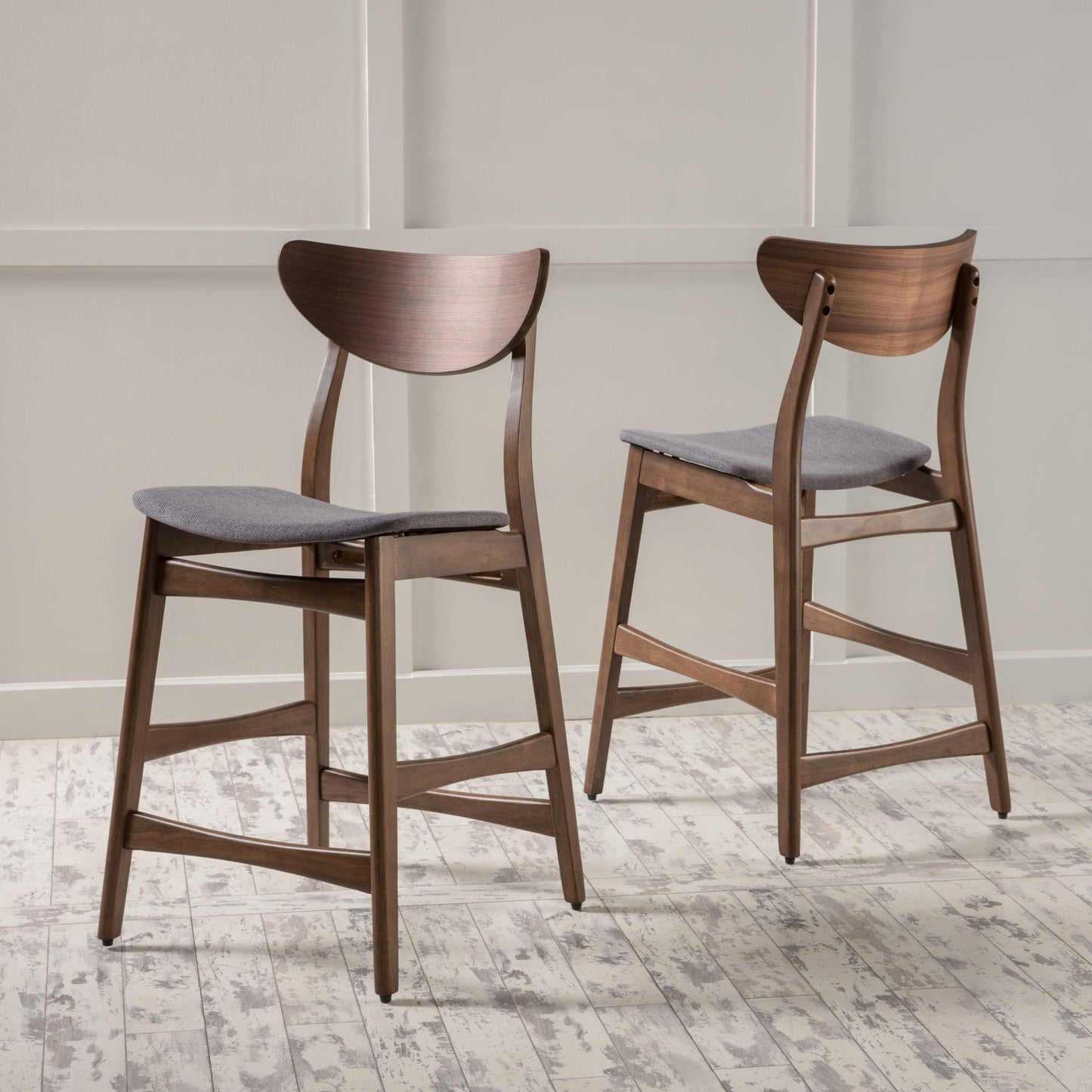 Elegant Counter Height Chair With Cushioned Seat