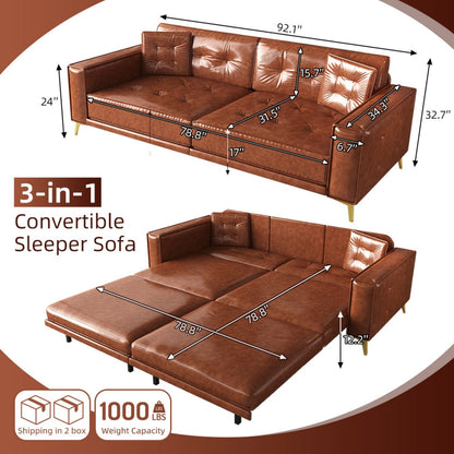 Pull Out Sofa Bed, Convertible Sleeper Sofa