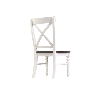 Dining Chairs (Set of 2) - Brown / White