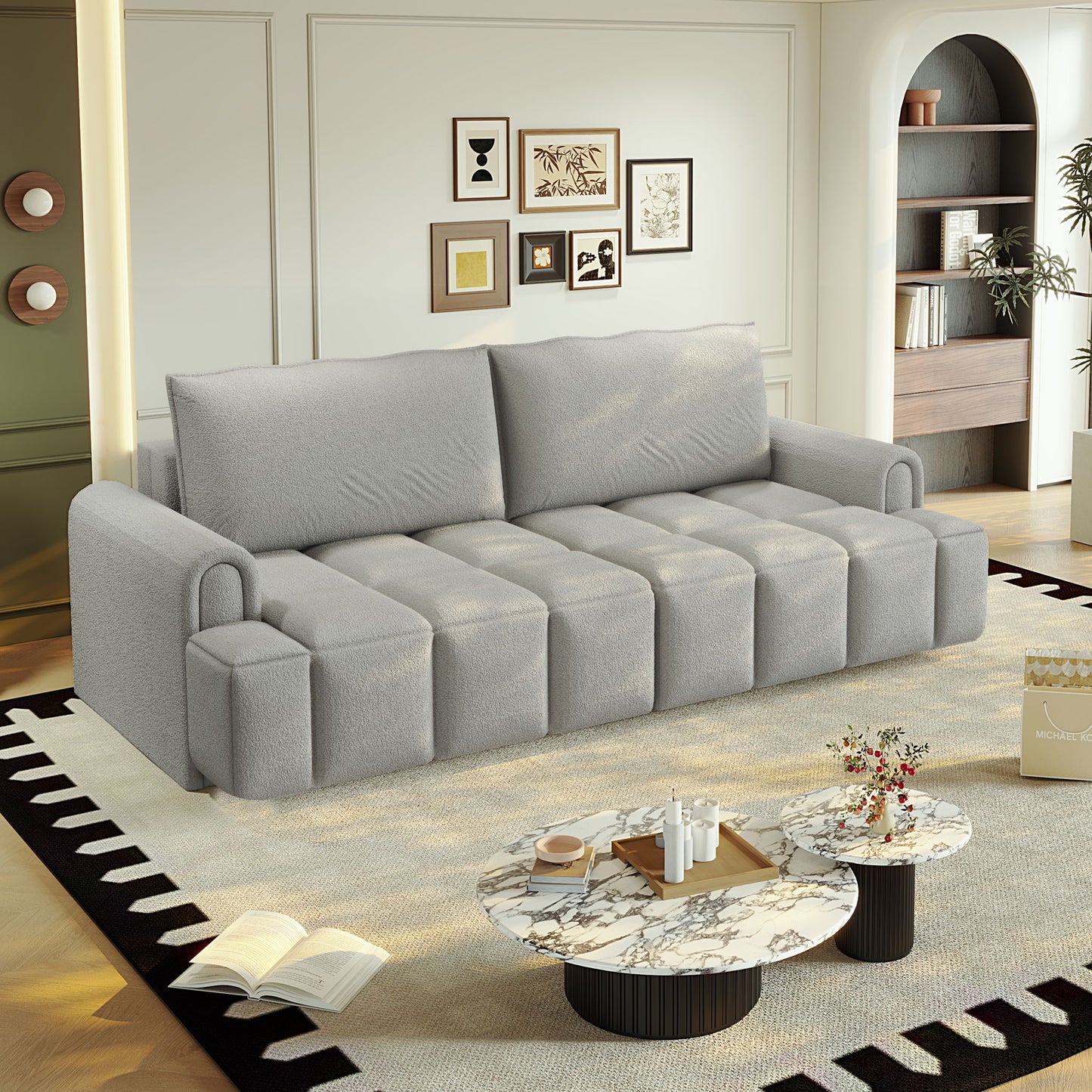 4-Seater Modern Couch With Seats Storage