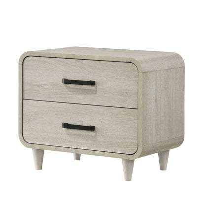 Nightstand With 2 Drawers, Ample Storage Space - Antique White