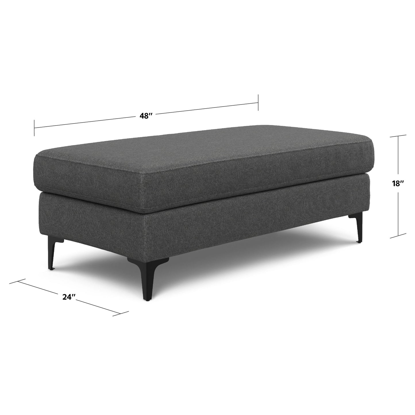 Ava - Versatile Mid Century Ottoman