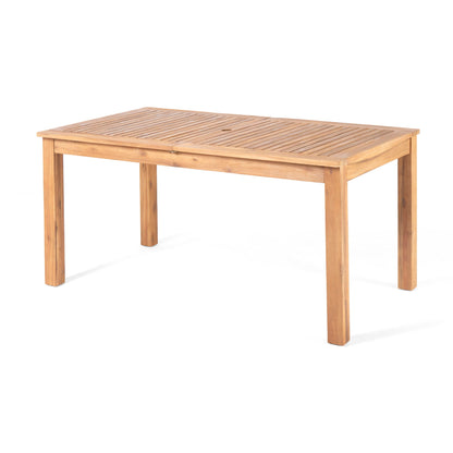 Outdoor Expandable Dining Table With Square Legs